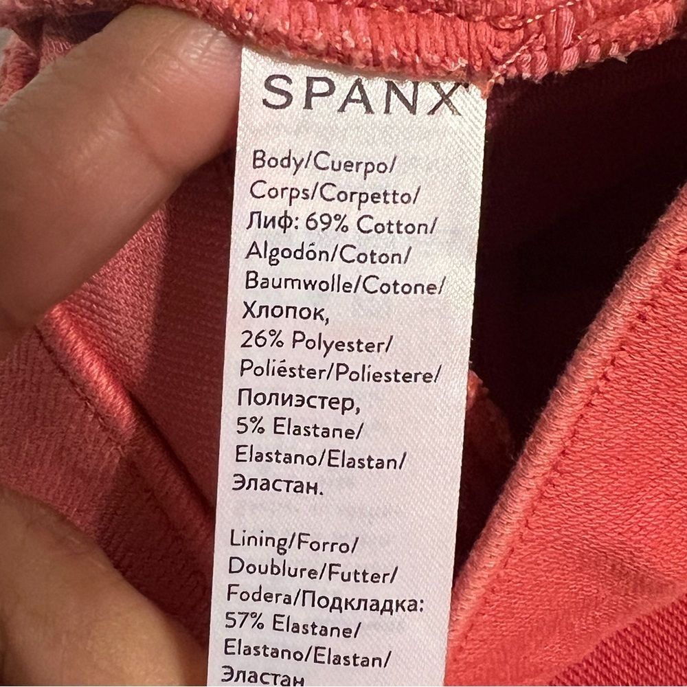 Spanx Pull On Mid Rise Burnt Orange Terracotta Skinny Jeggings Size XL - Picture 8 of 8
